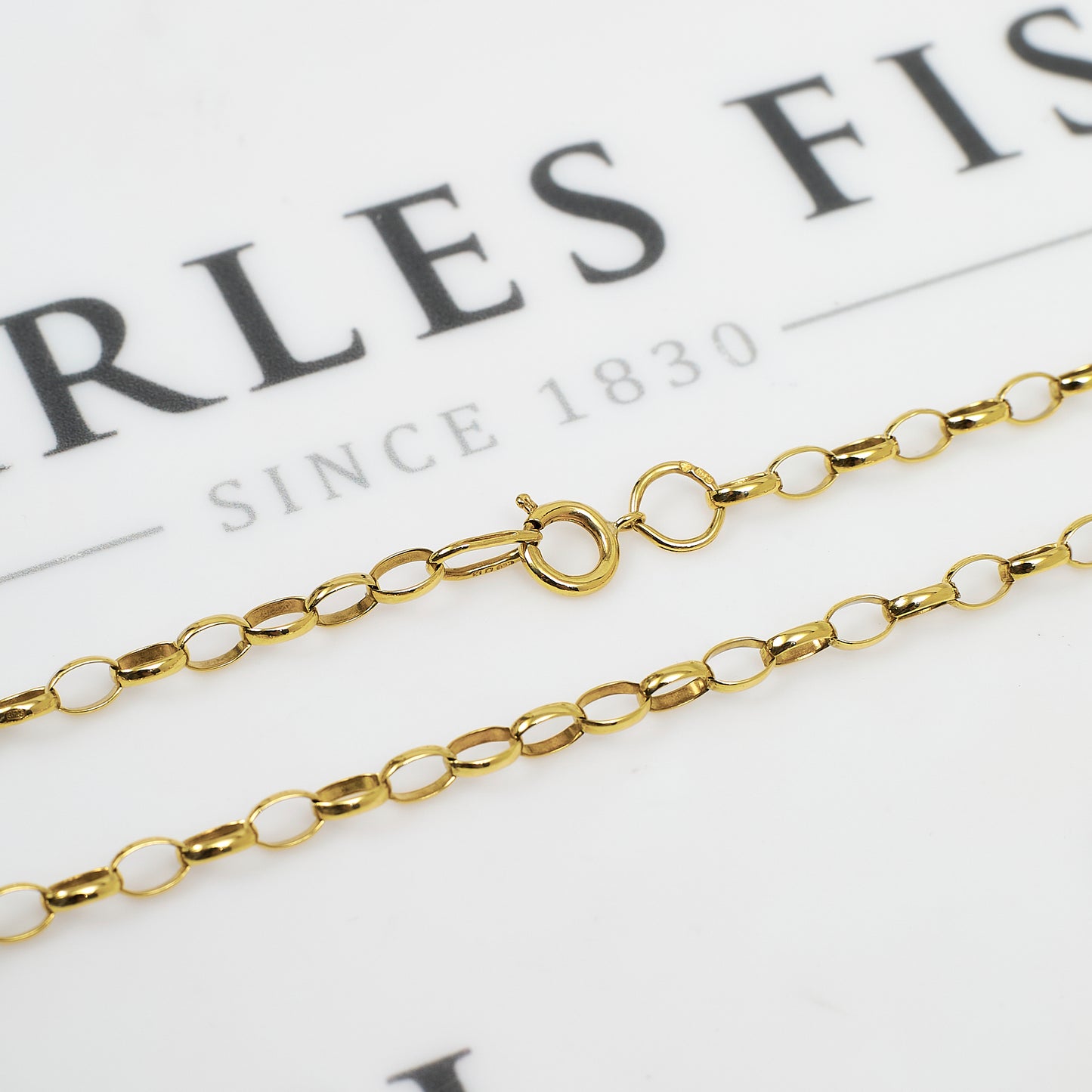 Pre-Owned 9ct Gold Belcher Chain Necklace 23 Inch