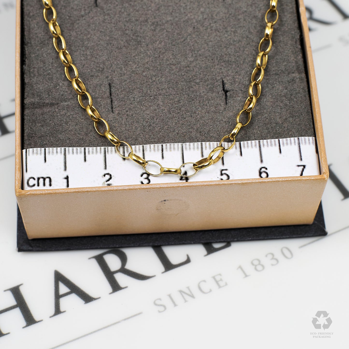 Pre-Owned 9ct Gold Belcher Chain Necklace 23 Inch
