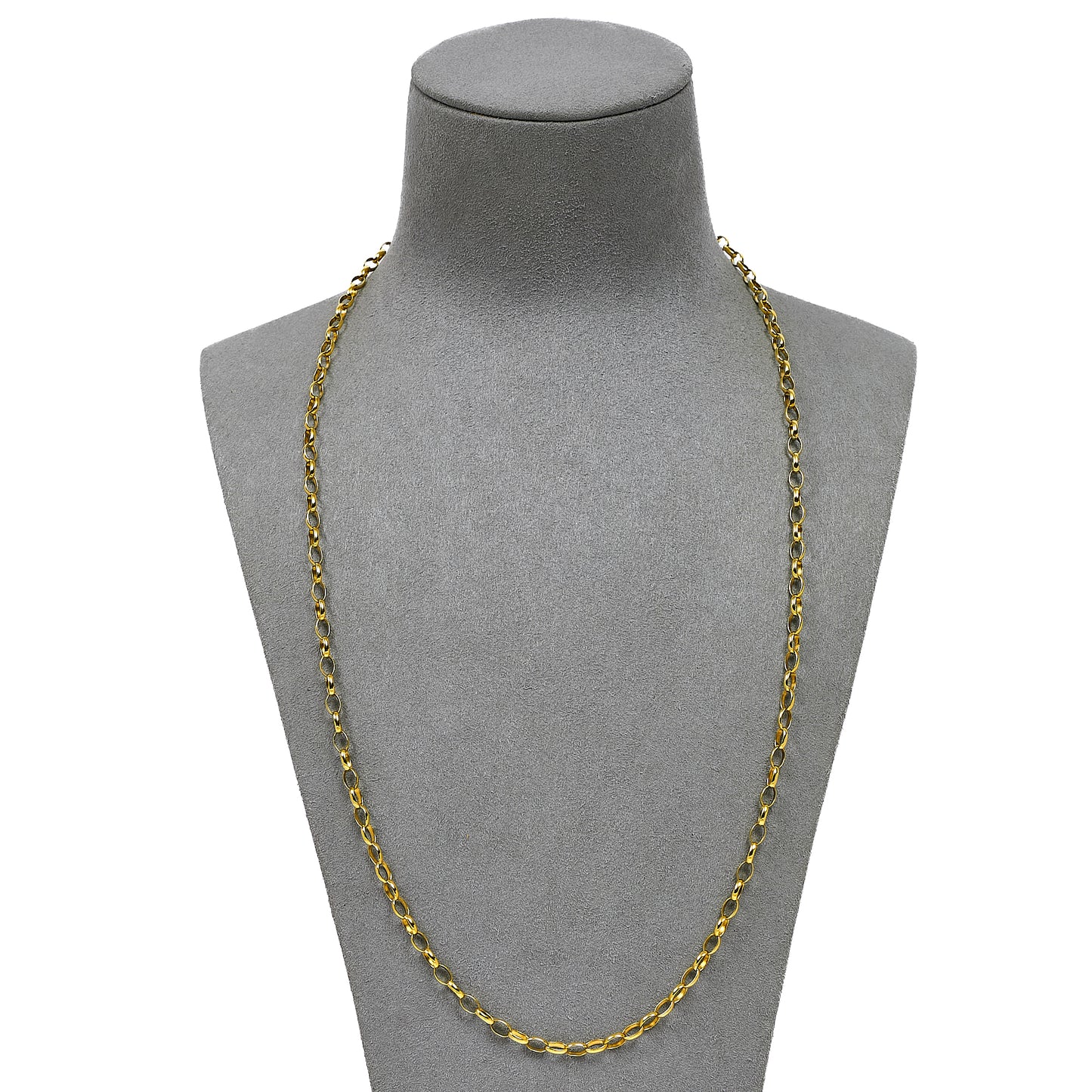 Pre-Owned 9ct Gold Belcher Chain Necklace 23 Inch