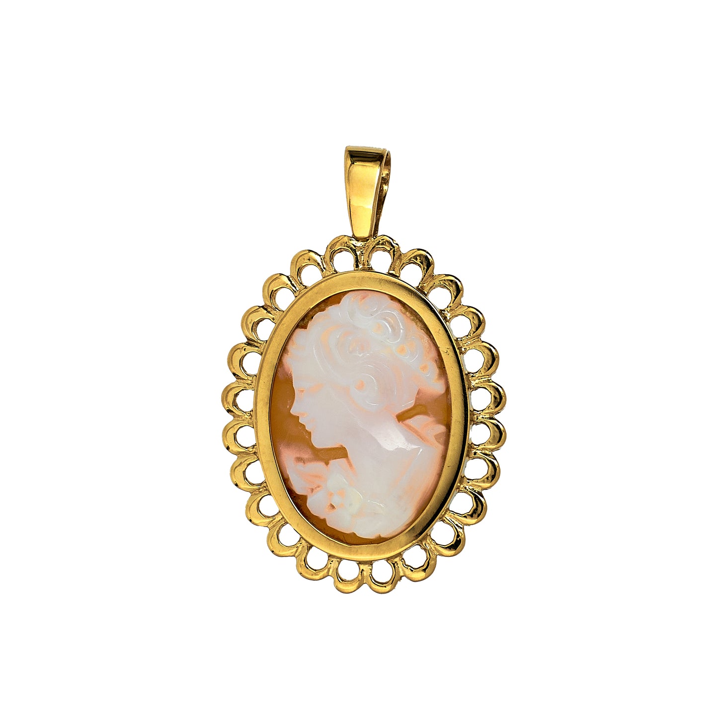 Pre-Owned 9ct Gold Oval Cameo Pendant