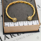 Pre-Owned 9ct Gold CZ Twist Torque Bangle