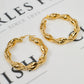 Pre-Owned 9ct Gold Twist Creole Hoop Earrings