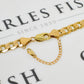 Pre-Owned 9ct Gold Curb Chain Necklace & Safety Chain