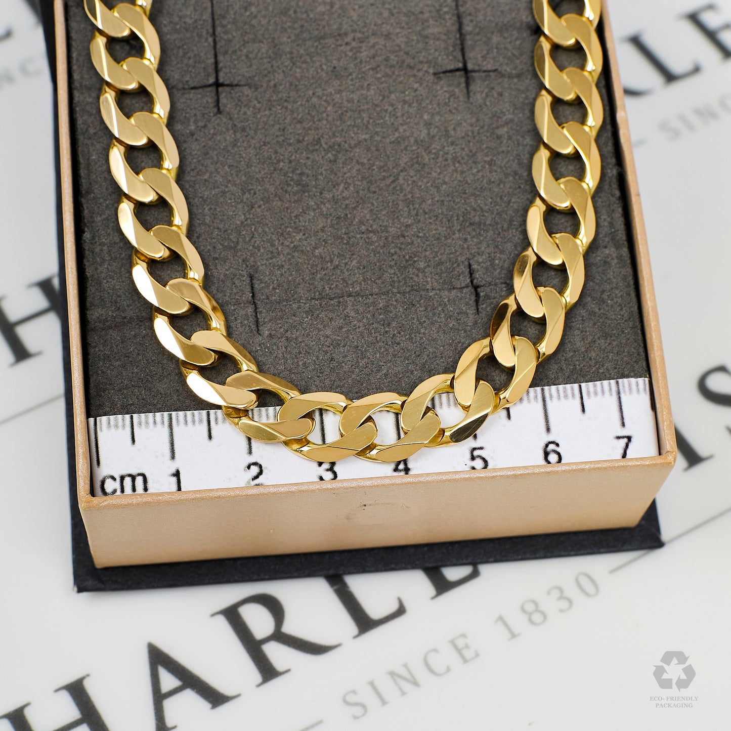 Pre-Owned 9ct Gold Curb Chain Necklace & Safety Chain