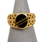 Pre-Owned 9ct Gold Striped Onyx Signet Ring Size S