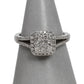 Pre-Owned 9ct White Gold Diamond Cluster Ring Size N.5