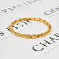 Pre-Owned 9ct Gold Hinged Twist Design Bangle