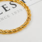 Pre-Owned 9ct Gold Hinged Twist Design Bangle