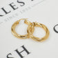 Pre-Owned 9ct Gold Twist Creole Hoop Earrings