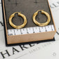 Pre-Owned 9ct Gold Twist Creole Hoop Earrings