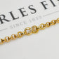 Pre-Owned 9ct Gold Belcher Chain & Diamond Infinity Bracelet