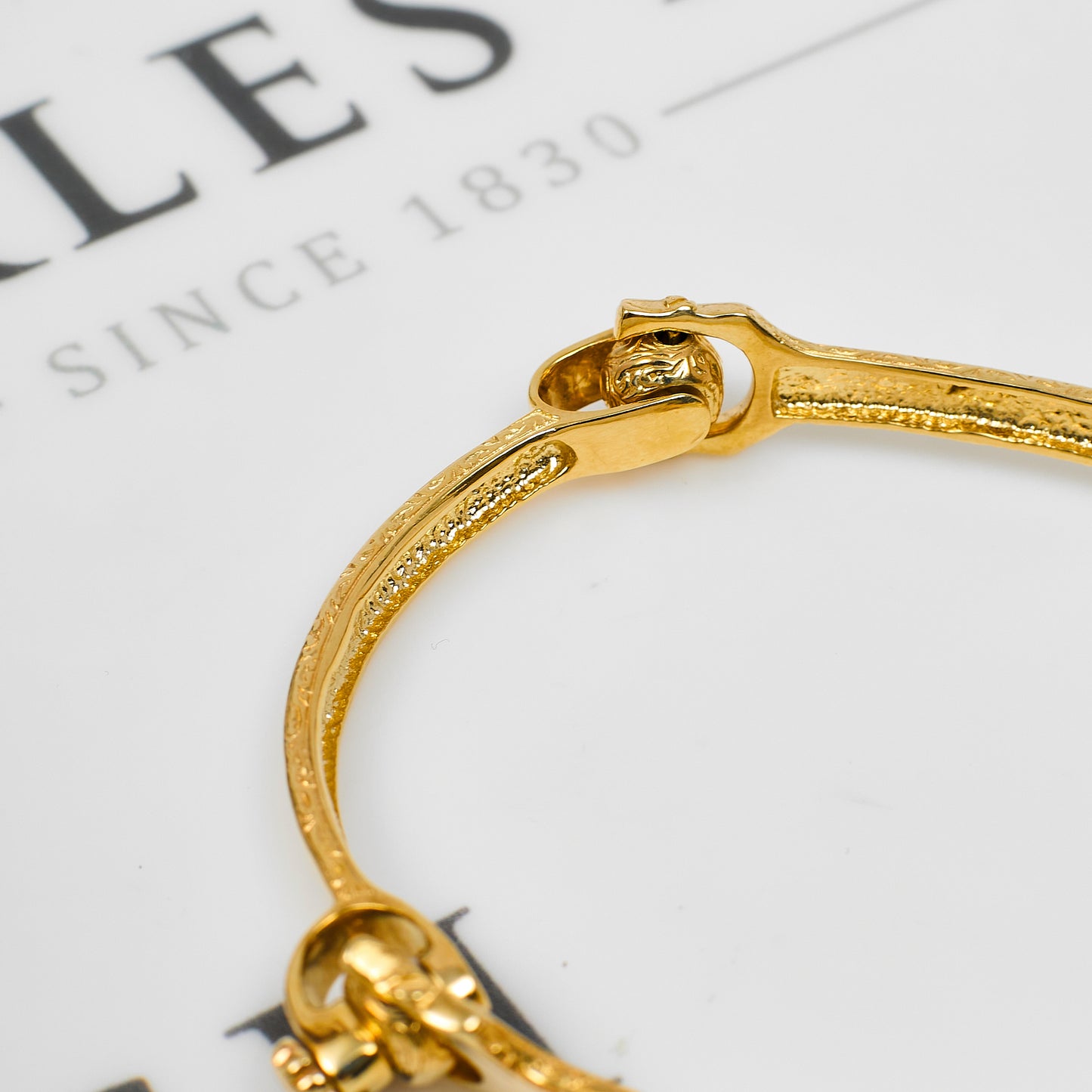 Pre-Owned 9ct Gold Spanner Design Bangle