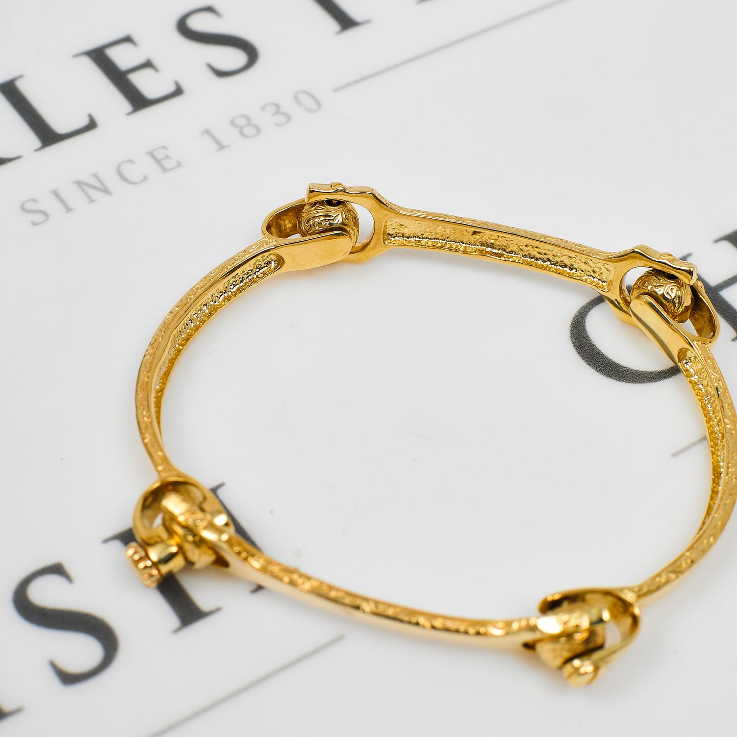 Pre-Owned 9ct Gold Spanner Design Bangle