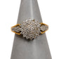 Pre-Owned 9ct Gold Diamond Cluster Ring Size L