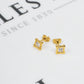Pre-Owned 14ct Gold CZ Stud Earrings