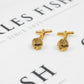 Pre-Owned 9ct Gold Knot Design Cuff Links