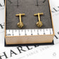 Pre-Owned 9ct Gold Knot Design Cuff Links