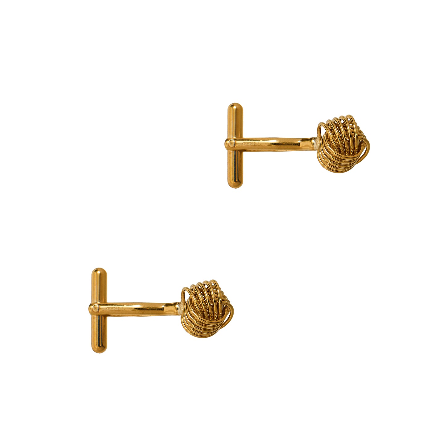 Pre-Owned 9ct Gold Knot Design Cuff Links