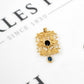 Pre-Owned 9ct Gold Sapphire & Seed Pearl Pendant