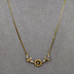 Pre-Owned 9ct Gold Diamond Set Flower Dress Necklace 16 Inch
