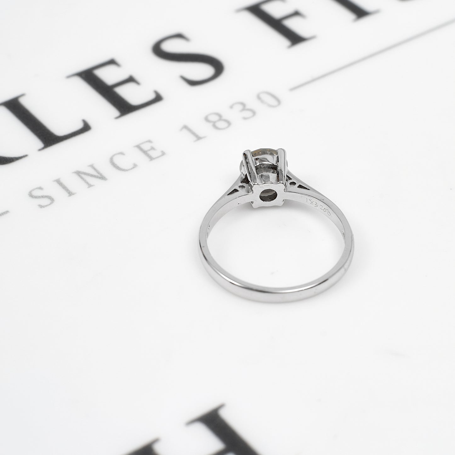 Pre-Owned 18ct White Gold Diamond Single Stone Ring Size O