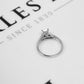Pre-Owned 18ct White Gold Princess Cut Diamond Ring Size H.5