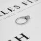 Pre-Owned 18ct White Gold Princess Cut Diamond Ring Size H.5