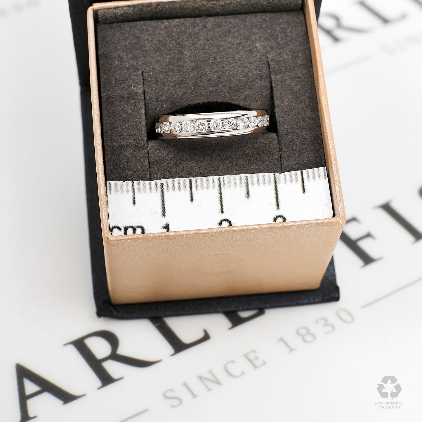 Pre-Owned 18ct White Gold Diamond Full Eternity Ring Size L.5