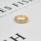 Pre-Owned 18ct Gold 4 Row Diamond Ring Size I