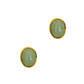 Pre-Owned 9ct Gold Oval Jade Stud Earrings