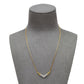 Pre-Owned 9ct Gold CZ Chevron Centre Dress Necklace 17 Inch