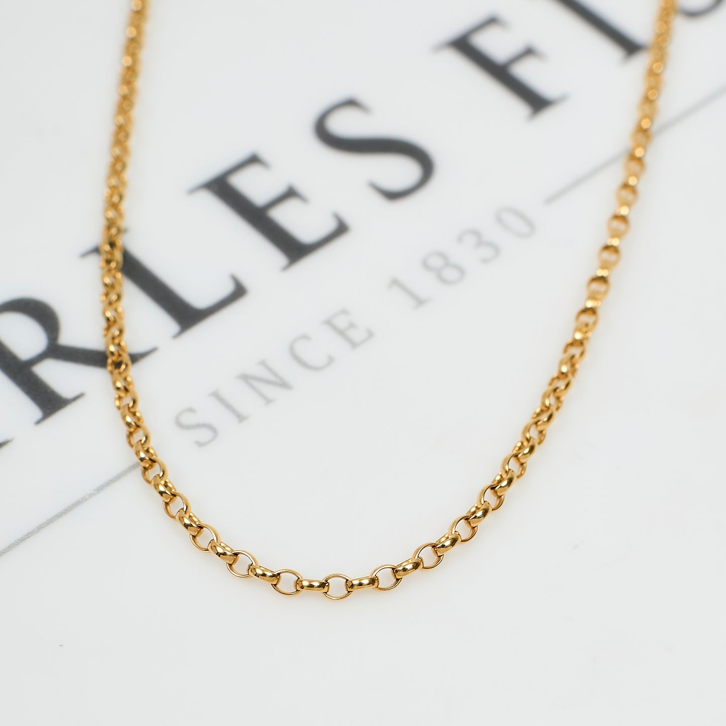 Pre-Owned 9ct Gold Belcher Chain Necklace 16 Inch