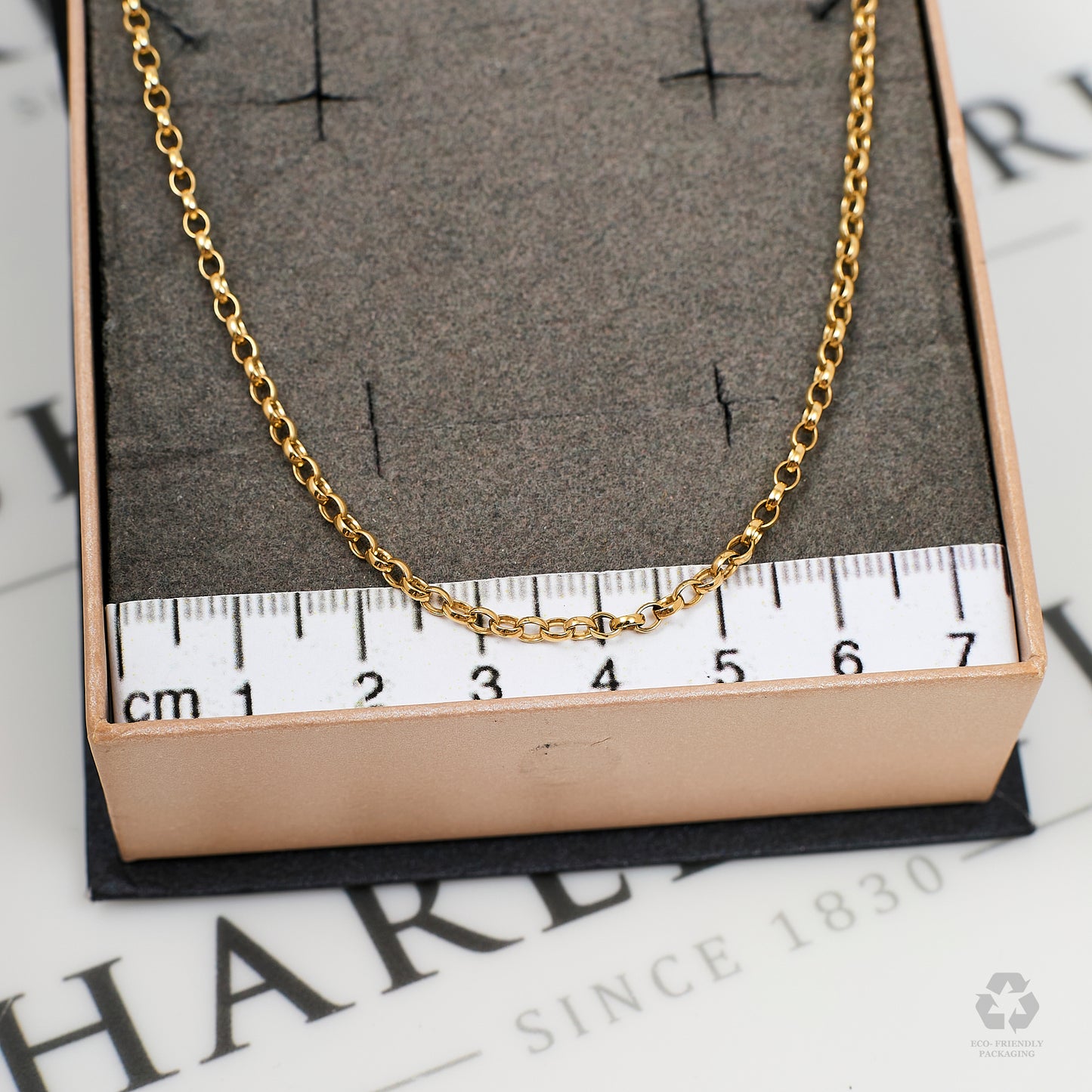 Pre-Owned 9ct Gold Belcher Chain Necklace 16 Inch