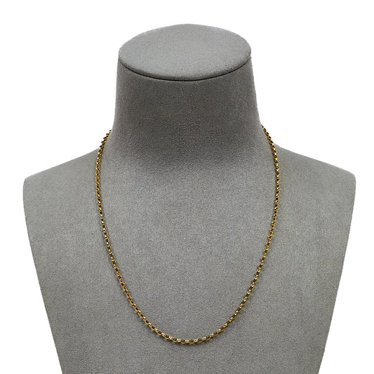 Pre-Owned 9ct Gold Belcher Chain Necklace 16 Inch
