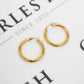Pre-Owned 9ct Gold Twist Creole Hoop Earrings