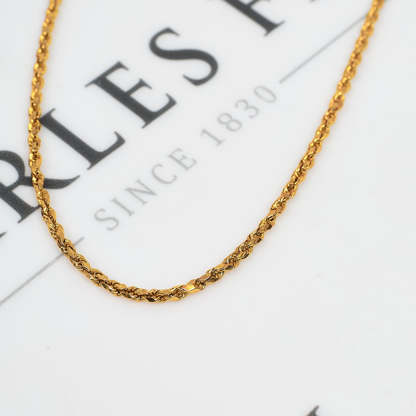 Pre-Owned 18ct Gold Rope Chain Necklace 22 Inch
