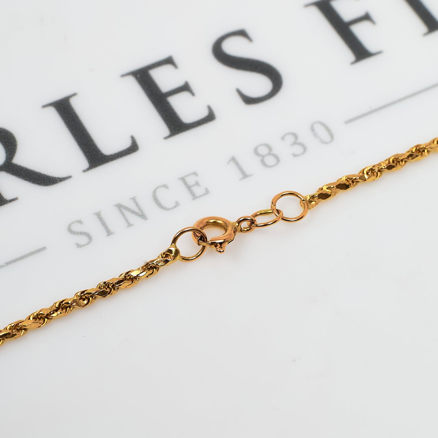 Pre-Owned 18ct Gold Rope Chain Necklace 22 Inch