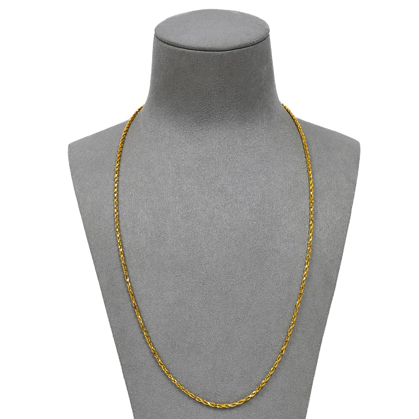 Pre-Owned 18ct Gold Rope Chain Necklace 22 Inch