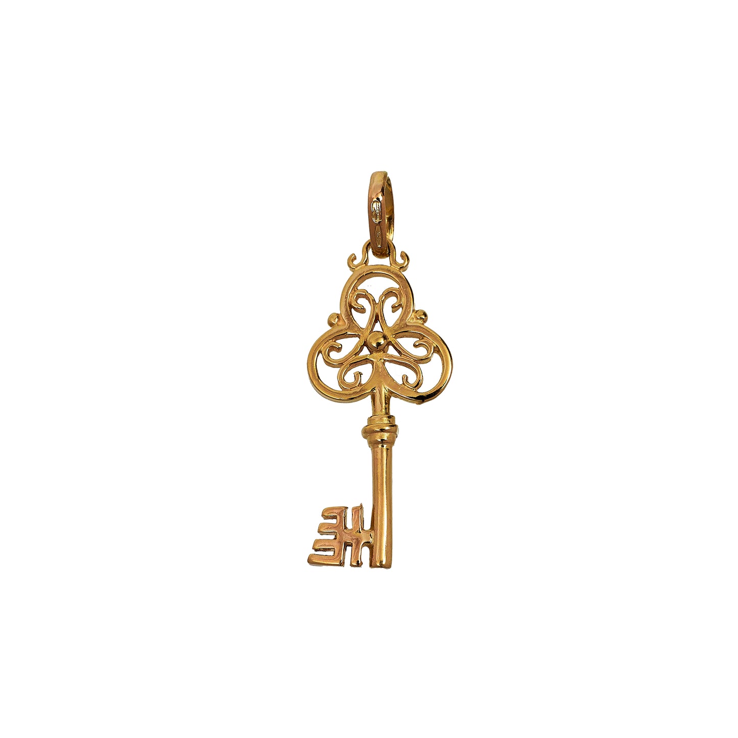 Pre-Owned 9ct Gold Key Pendant