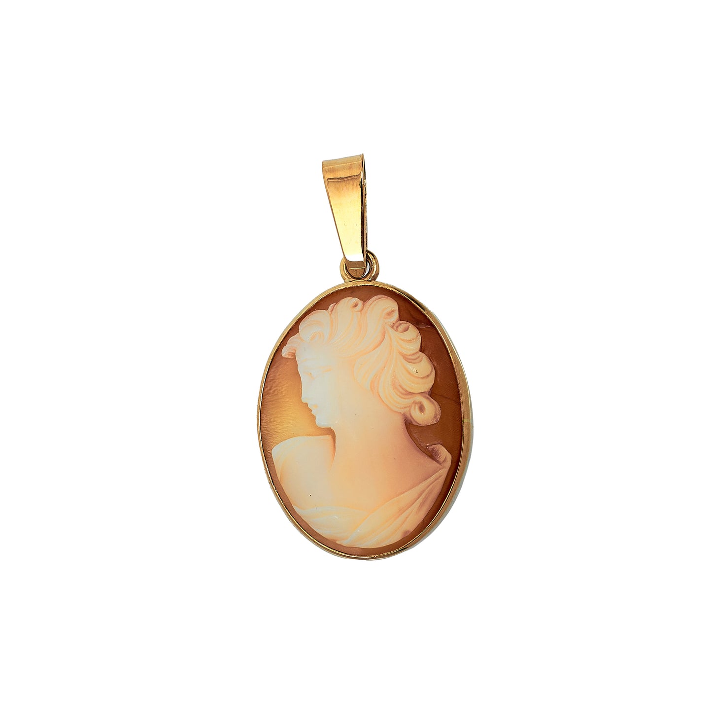 Pre-Owned 9ct Gold Oval Cameo Pendant