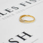 Pre-Owned 9ct Gold 10 CZ Curved Wishbone Ring Size O