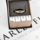 Pre-Owned 9ct Gold 10 CZ Curved Wishbone Ring Size O