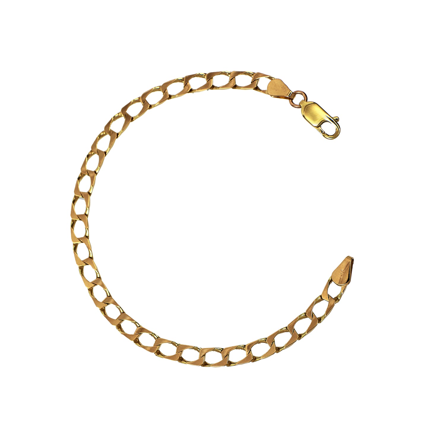 Pre-Owned 9ct Gold Curb Chain Bracelet 8 Inch