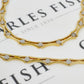 Pre-Owned 9ct Gold 2 Tone Circle & Conclave Link Jewellery SET