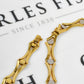 Pre-Owned 9ct Gold 2 Tone Circle & Conclave Link Jewellery SET