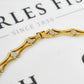 Pre-Owned 9ct Gold 2 Tone Circle & Conclave Link Jewellery SET