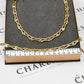 Pre-Owned 9ct Gold 2 Tone Circle & Conclave Link Jewellery SET