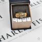 Pre-Owned 9ct Gold Mens Jockey On Horse Buckle Ring Size Z+2