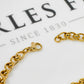Pre-Owned 9ct Gold Curb & Rollerball Bracelet 7.5 Inch