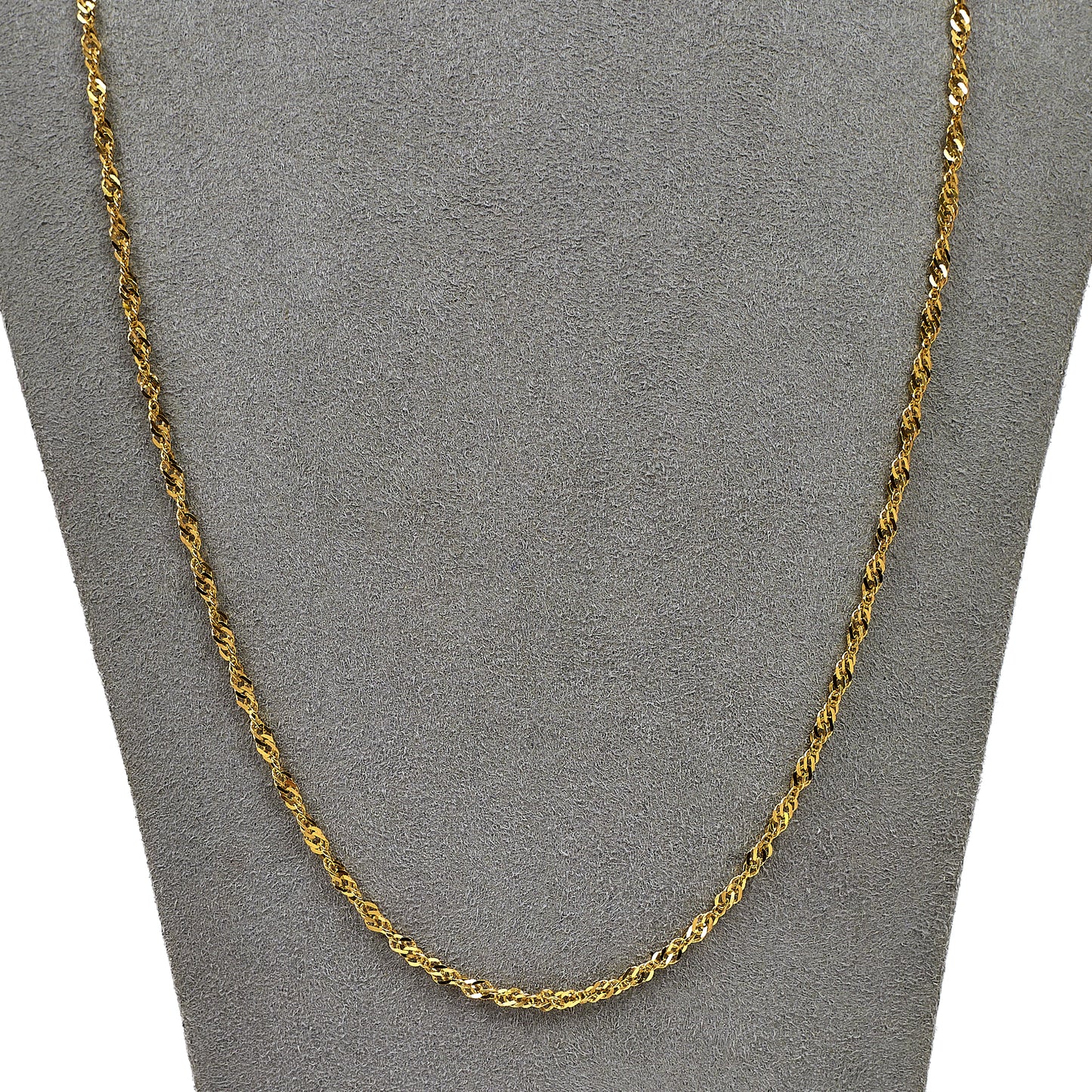 Pre-Owned 9ct Gold Twist Curb Chain Necklace 24 Inch